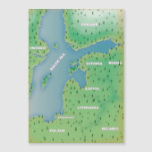 Ostseekarte Magnetkarte (Vorderseite)