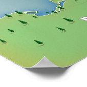 Ostseekarte Poster (Ecke)