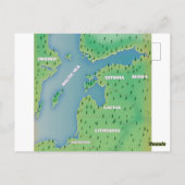Ostseekarte Postkarte (Rückseite)