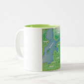 Ostseekarte Zweifarbige Tasse (Vorderseite Links)