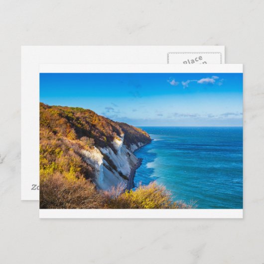 Ostseeküste auf der Insel Moen in Dänemark Postkarte (Vorne/Hinten)