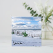 Ostseeküste im Winter schneebedeckt (Stehend Vorderseite)