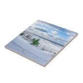 Ostseeküste im Winter schneebedeckt Fliese (Seite)