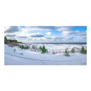 Ostseeküste im Winter schneebedeckt Fotodruck
