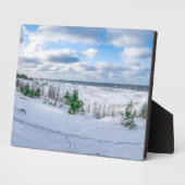 Ostseeküste im Winter schneebedeckt Fotoplatte (Seite)