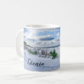Ostseeküste im Winter schneebedeckt Kaffeetasse (Vorderseite Links)