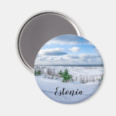 Ostseeküste im Winter schneebedeckt Magnet (Vorderseite/Rückseite)