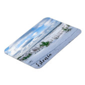 Ostseeküste im Winter schneebedeckt Magnet (Linke Seite)