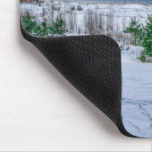 Ostseeküste im Winter schneebedeckt Mousepad (Ecke)