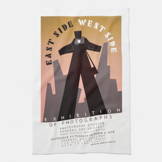 Ostseite ~ Westseite Geschirrtuch (Vertikal)