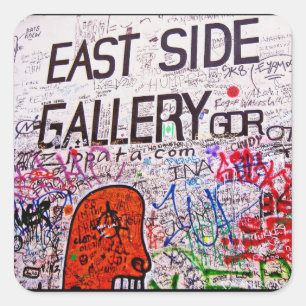 Ostseiten-Galerie, Berliner Mauer, Graffiti Quadratischer Aufkleber