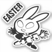 OSTSKULTURBunny & Cross Bone Carrots Aufkleber (Vorderseite)