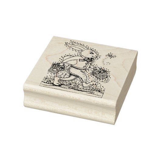 OSTSPRING HARE WALKING DOWNY BUNNY TRAIL Niedlich Gummistempel (Stempel)