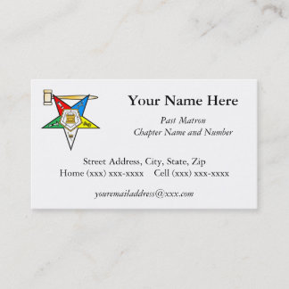 Oststern hinter Matronen-Visitenkarte Visitenkarte