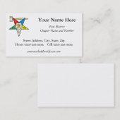 Oststern hinter Matronen-Visitenkarte Visitenkarte (Vorne/Hinten)