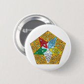 Oststernceltic-Knoten Button (Vorne & Hinten)