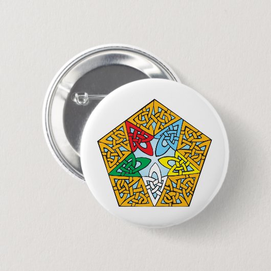 Oststernceltic-Knoten Button (Vorne & Hinten)