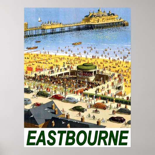 Oststrand, Aussicht auf die Umgebung, Vintage Poster (Vorne)