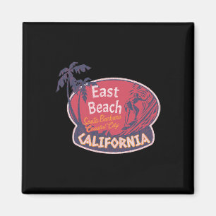 Oststrand Santa Rra Kalifornien Surfen Vintage Su Magnet