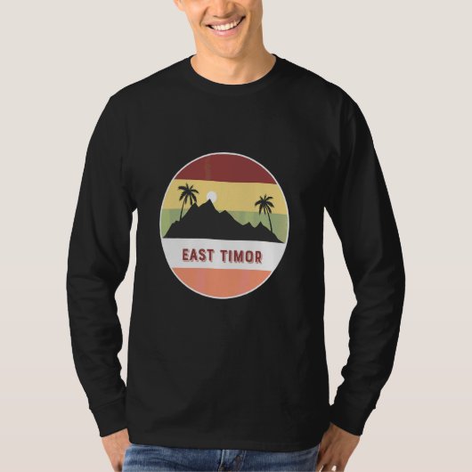 Osttimor Berg und Palmen T-Shirt (Vorderseite)