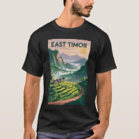Osttimor Felder Illustration Reise Kunst Vintage