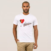 Osttimor Flag Herz und T - Shirt Karte (Vorne ganz)