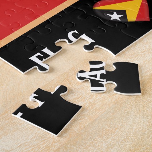 Osttimor Flag & timorisches Land / Osttimor Puzzle (Seite)