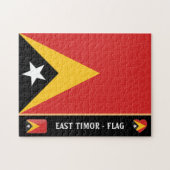 Osttimor Flag & timorisches Land / Osttimor Puzzle (Horizontal)