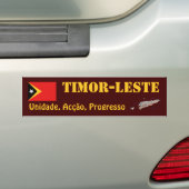 Osttimor-Flagge + Autoaufkleber Karte (Auf Auto)