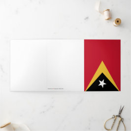 Osttimor-Flagge Dreifach Gefaltete Karte