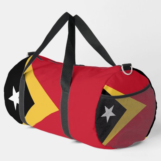 Osttimor-Flagge Duffle Bag (Rechte Ecke)