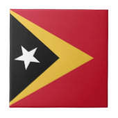 Osttimor-Flagge Fliese (Vorderseite)