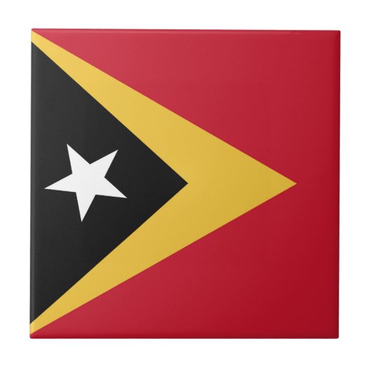 Osttimor-Flagge Fliese (Vorderseite)