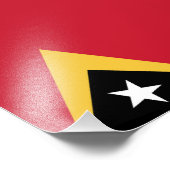 Osttimor-Flagge Fotodruck (Ecke)