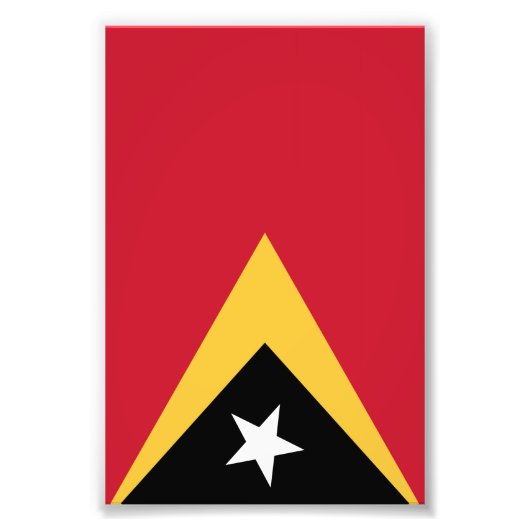 Osttimor-Flagge Fotodruck (Vorne)