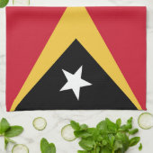 Osttimor-Flagge Geschirrtuch (Gefaltet)