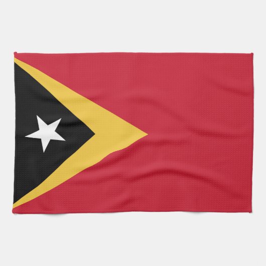 Osttimor-Flagge Geschirrtuch (Horizontal)
