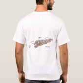 Osttimor-Flagge + Karte + Text-T - Shirt (Rückseite)