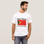 Osttimor-Flagge + Karte + Text-T - Shirt (Vorne ganz)