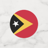 Osttimor-Flagge Konfetti (Klein Vorderseite)