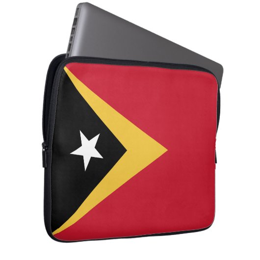 Osttimor-Flagge Laptopschutzhülle (Vorne Rechts)