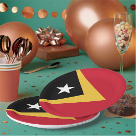 Osttimor-Flagge Pappteller