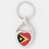 Osttimor-Flagge Schlüsselanhänger (Vorderseite)