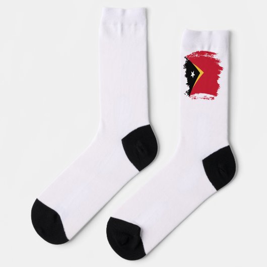 Osttimor-Flagge Socken (Linkes Detail)