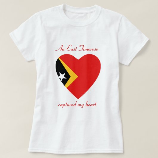 Osttimor-Flaggen-Schatz-T - Shirt (Design vorne)