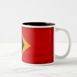 Osttimor-Flaggen-Tasse Zweifarbige Tasse