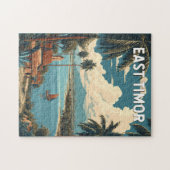 Osttimor-Illustration Reise Kunst Vintage Puzzle (Horizontal)