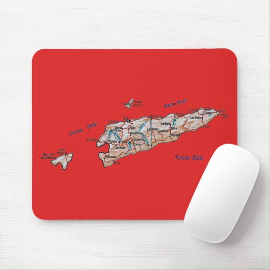 Osttimor Karte Mousepad (Mit Mouse)