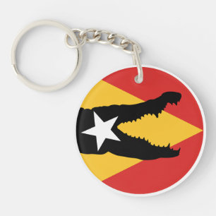 Osttimor - Krokodile - Nationale Tierflagge Timors Schlüsselanhänger