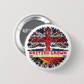 Osttimor Osttimor Britisches UK Tree Roots Button (Vorne & Hinten)